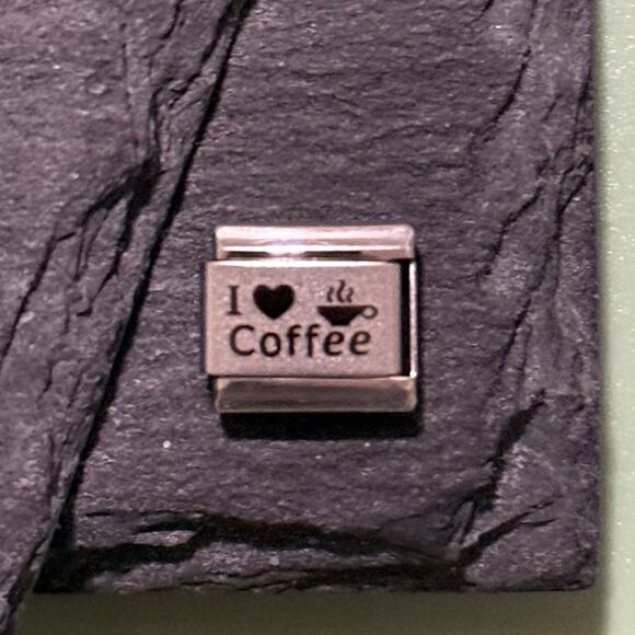 UBERRY Jewelry - I ♥️ Coffee Italian Charm Bracelet Link